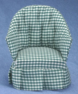 CLA10353 Green/White Check Chair by Classics