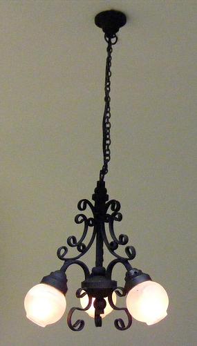 CK3011 Black 3-Arm Filigree Chandelier by Cir-Kit