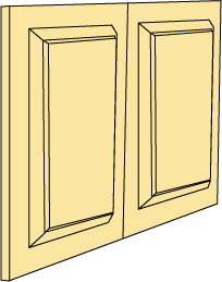 CLA71072 2 Raised Wainscot Panels by Classics