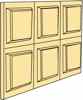 CLA71071 6 Raised Wainscot Panels by Classics