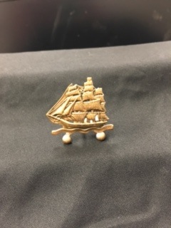 ANTIQUE GOLD CLIPPER SHIP