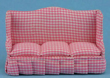 CLA10908 Pink Check Fabric Sofa by Classics