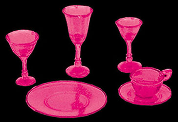 CB99/110R - 4 Place Setting Ruby Dishes/Stemware Kit, 24 pc