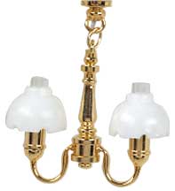 HWH2626 2-Arm Fluted Shade Chandelier by Houseworks 