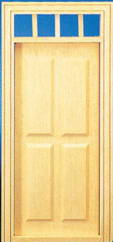 CLA86001 1/2 inch scale 4 Panel Prehung Door by Classics