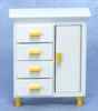 CLA10390 White/Yellow Chest of Drawers by Classics