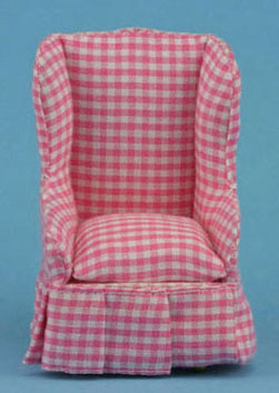 CLA10909 Pink Check Chair by Classics