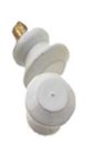 HW1115 Plain Knob White 6Pc/Pk by Houseworks