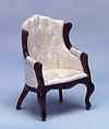 CLA10287 White Victorian Gentlemans Chair by Classics