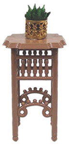 CB43 - Plant Stand with Plant, Brown