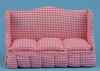 CLA10908 Pink Check Fabric Sofa by Classics