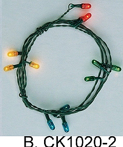 CK1020-2 12 Bulb Colored Christmas String by Cir-Kit