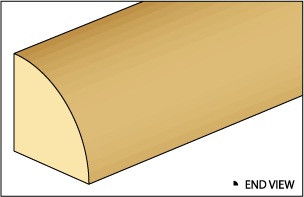 CLA77571 1/16 inch Quarter Round Dowel by Classics