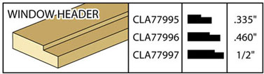 CLA77997 Window Header 1/2 inch by Classics