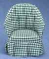 CLA10353 Green/White Check Chair by Classics