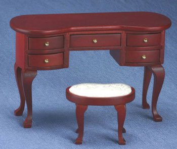 CLA10576 Mahogany Vanity with Stool by Classics