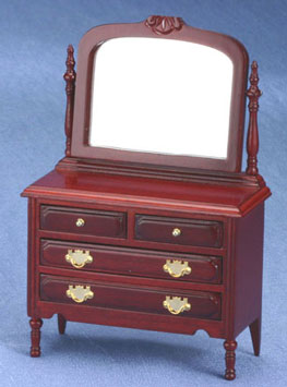 CLA10323 Mahogany Dresser with Mirror by Classics