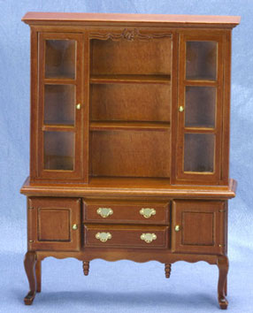 CLA10441 Walnut China Cabinet by Classics