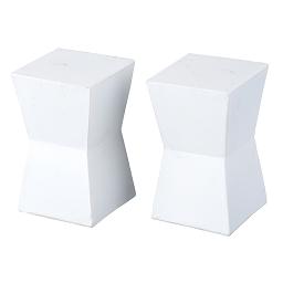 HW4020 Resin White Block Table by Houseworks 