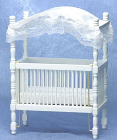 CLA10361 White Canopy Crib by Classics