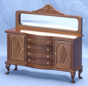 CLA10331 Walnut Buffet with Mirror by Classics