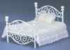 CLA00298 White Brass Bed by Classics