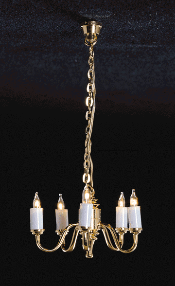 CK3000 5 Up-Arm Colonial Chandelier by Cir-Kit