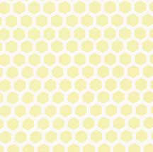 HW7330 Yellow Small  Hexagon floor 11 inch x 17 inch by Houseworks 