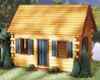 HW00050 1 Inch Scale Quickbuild Dollhouse-Crocketts Cabin by Houseworks 