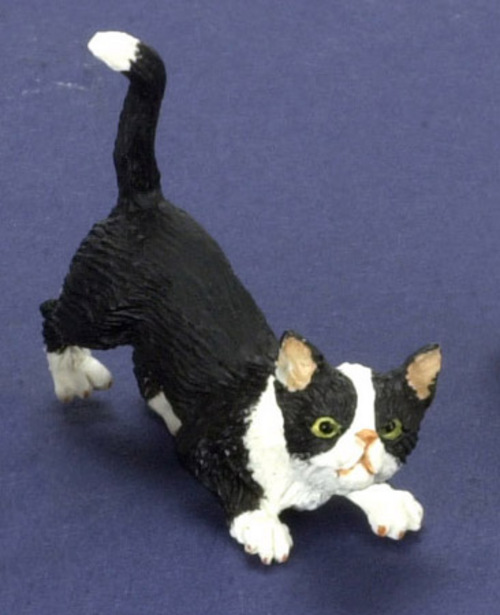 A2194BW Playful Black/White Cat from Fingertip Fantasies