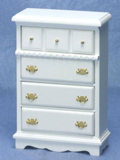 CLA10062 White 4 Drawer Dresser by Classics