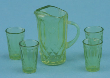 CB092G - Green Pitcher with 4 Tumblers, Kit