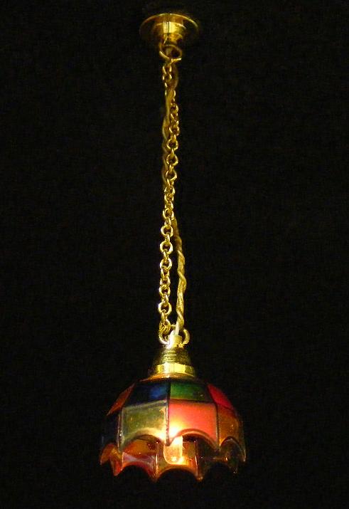 CK2400 1/2 inch scale Colored-Tiffany Hanging Lamp by Cir-Kit