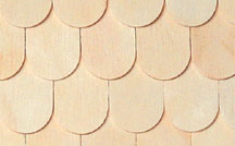 HW7005 Whitewood Fishscale Shingles 100 pcs by Houseworks