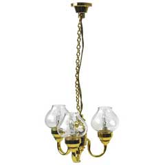 HW2735 3 Arm Chandelier/clear Globes by Houseworks 