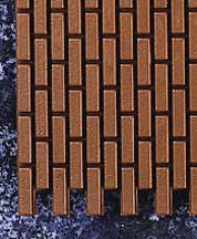 HWH8206 1/2 inch scale Brickmaster Common Joint Brick sheet approx. 60 sq. in. by Houseworks 