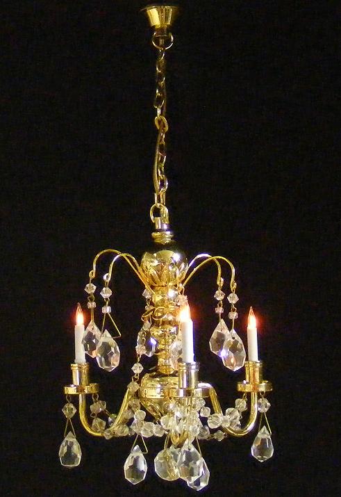 CK3019 Renaissance 3 Up-Arm Crystal Chandelier by Cir-Kit