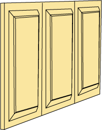 CLA71070 3 Raised Wainscot Panels by Classics 