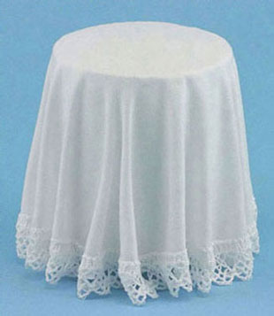 CB125W - Skirted Table, White