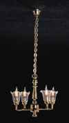 CK3002 4 Up-Arm Clear Tulip Shade Chandelier by Cir-Kit 