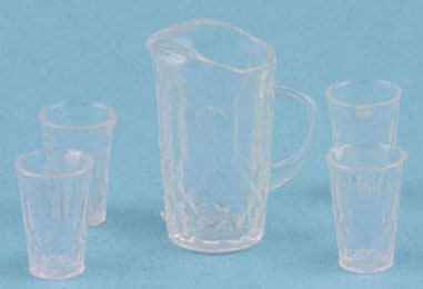 CB092 - Crystal Pitcher with 4 Tumblers