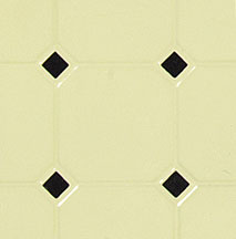 HW7317 Black and  Beige Tile Floor 11 inch x 17 inch by Houseworks 