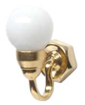 HWH2007 1/2 inch scale Wht Remov. Globe Sconce by Houseworks 