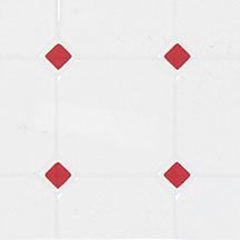 HW7322 Red/White Tile Floor 11 inch x 17 inch by Houseworks 