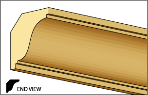 CLA77047 1/4 inch Cornice/Crown Molding by Classics