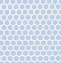 HW7332 Blue Small  Hexagon floor 11 inch x 17 inch by Houseworks 