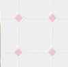 HW7323 Pink/White Tile Floor 11 inch x 17 inch by Houseworks 