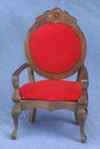 CLA10115 Red Mirroback Arm Chair by Classics