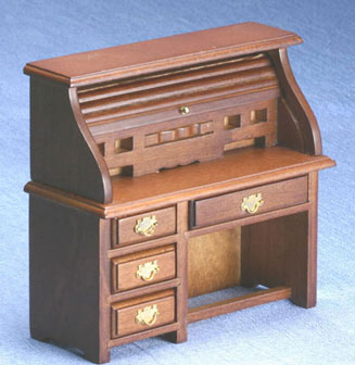 CLA05298 Walnut Rolltop Desk by Classics 