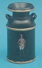 CB158BK - Milk Can, Black with Decal